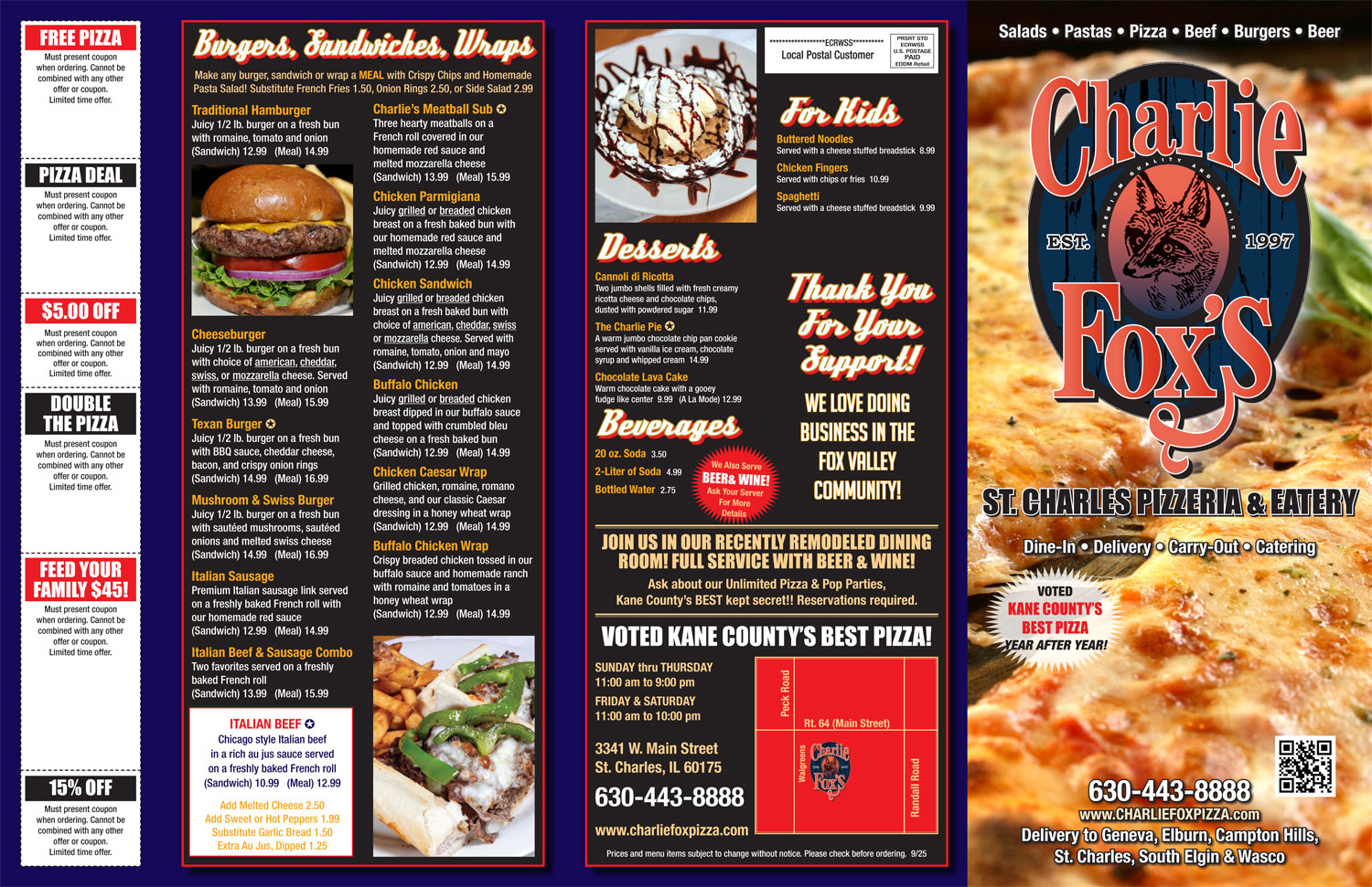 take out menu